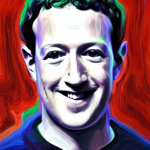 mark zuckerberg portrait, abstractswirls, long shot